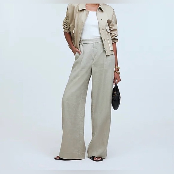 Madewell Beige Wide-Leg Pants